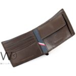 Tommy Hilfiger Wallet Men Brown Genuine Leather Th Logo | Watches Prime