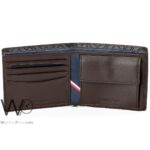 Tommy Hilfiger Wallet Men Brown Genuine Leather Th Logo | Watches Prime
