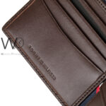 Tommy Hilfiger Wallet Men Brown Genuine Leather Th Logo | Watches Prime