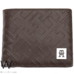 Tommy Hilfiger Wallet Men Brown Genuine Leather Th Logo | Watches Prime