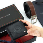Tommy Hilfiger Leather Wallet Black Brown Belt For Men Gift Set | Watches Prime Tommy Hilfiger Leather Wallet Black Brown Belt For Men Gift Set | Watches Prime