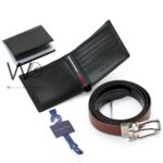 Tommy Hilfiger Leather Wallet Black Brown Belt For Men Gift Set | Watches Prime Tommy Hilfiger Leather Wallet Black Brown Belt For Men Gift Set | Watches Prime