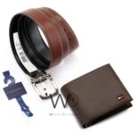 Tommy Hilfiger Leather Wallet Brown Belt For Men Gift Set | Watches Prime Tommy Hilfiger Leather Wallet Brown Belt For Men Gift Set | Watches Prime