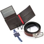 Tommy Hilfiger Leather Wallet Brown Belt For Men Gift Set | Watches Prime Tommy Hilfiger Leather Wallet Brown Belt For Men Gift Set | Watches Prime
