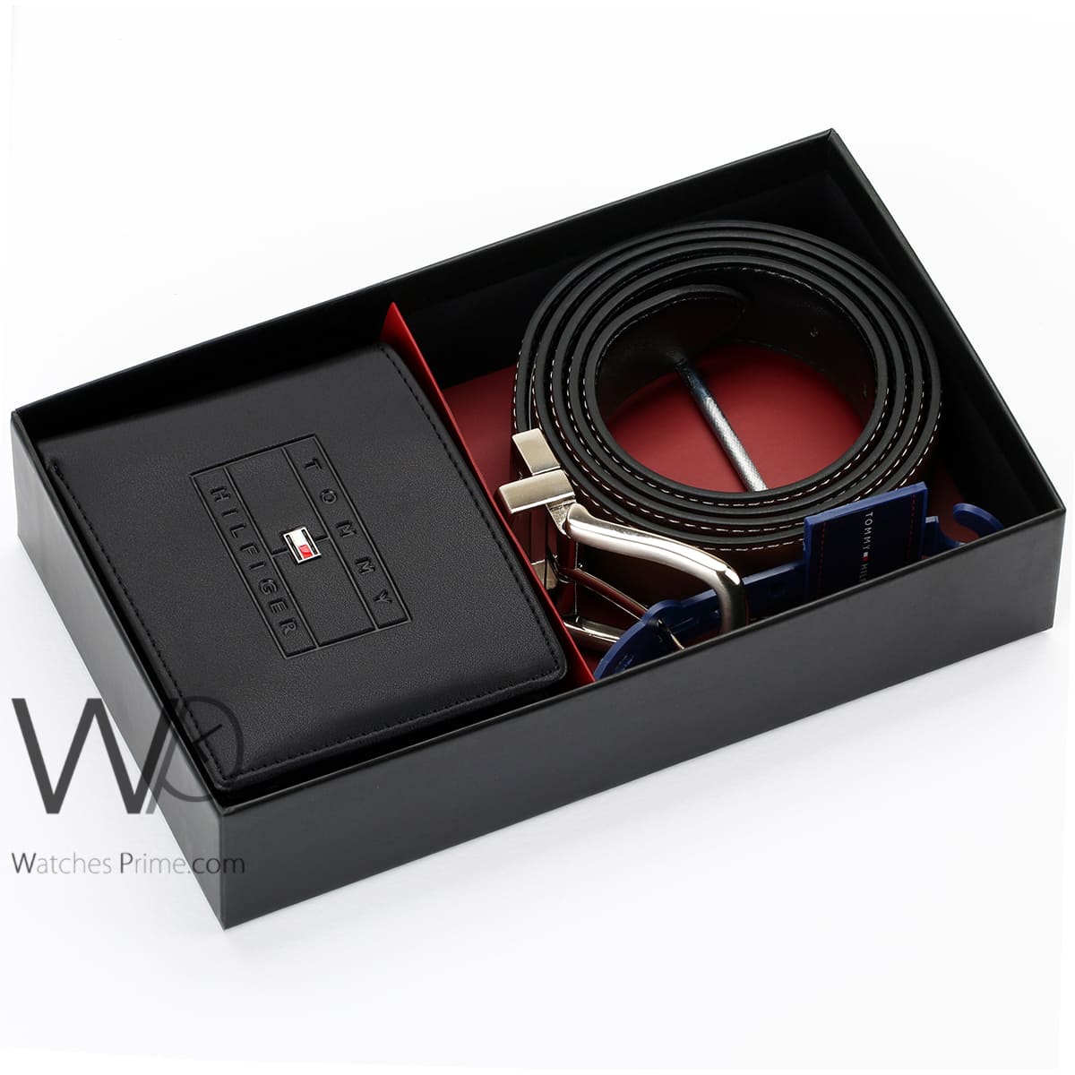 Tommy Hilfiger Leather Wallet Black Brown Belt For Men Gift Set | Watches Prime Tommy Hilfiger Leather Wallet Black Brown Belt For Men Gift Set | Watches Prime