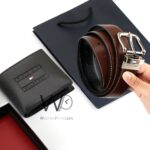 Tommy Hilfiger Leather Wallet Black Brown Belt For Men Gift Set | Watches Prime Tommy Hilfiger Leather Wallet Black Brown Belt For Men Gift Set | Watches Prime