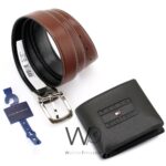 Tommy Hilfiger Leather Wallet Black Brown Belt For Men Gift Set | Watches Prime Tommy Hilfiger Leather Wallet Black Brown Belt For Men Gift Set | Watches Prime