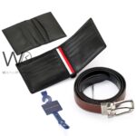 Tommy Hilfiger Leather Wallet Black Brown Belt For Men Gift Set | Watches Prime Tommy Hilfiger Leather Wallet Black Brown Belt For Men Gift Set | Watches Prime