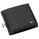 Tommy Hilfiger Wallet For Men Black Genuine Leather Patterned | Watches Prime