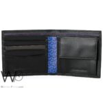 Tommy Hilfiger Wallet For Men Black Genuine Leather Patterned | Watches Prime