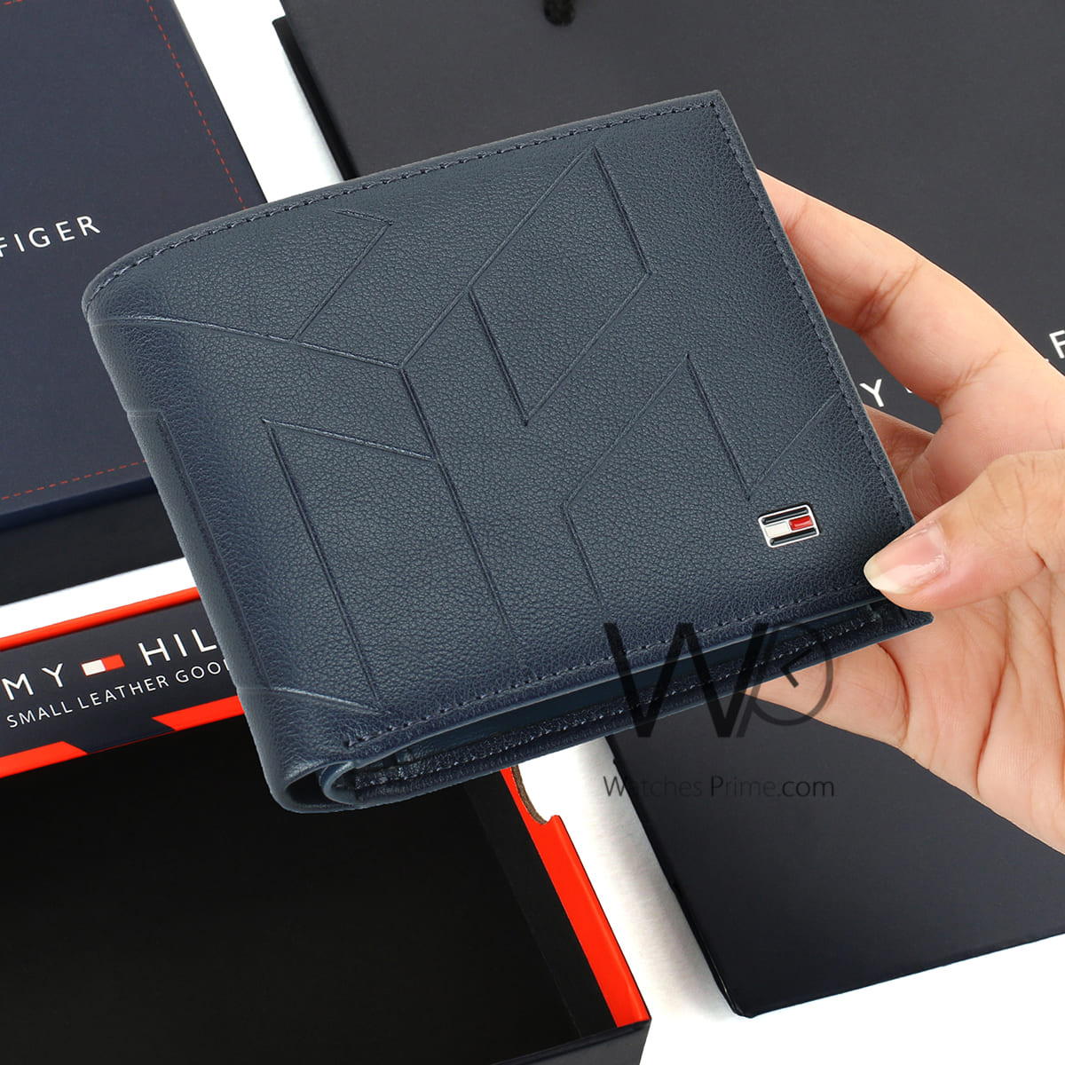 Tommy Hilfiger Wallet For Men Navy Blue Genuine Leather Patterned | Watches Prime Tommy Hilfiger Wallet For Men Navy Blue Genuine Leather Patterned | Watches Prime