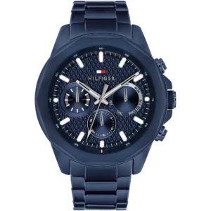 1710652 tommy hilfiger watch men blue dial metal stainless steel strap quartz analog lars