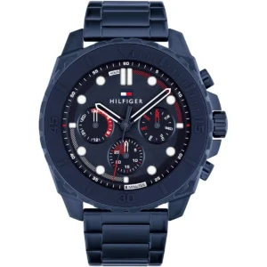 1710691 tommy hilfiger watch men blue dial metal stainless steel strap quartz analog morga