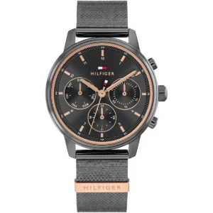 1782810 tommy hilfiger watch women gray dial metal stainless steel grey mesh strap quartz analog blake