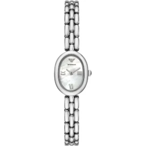 ar11720 emporio armani watch women mother of pearl white dial metal stainless steel silver strap quartz analog sinfonia