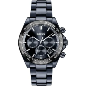 1514270 hugo boss watch men blue dial stainless steel metal strap quartz battery analog chronograph hero