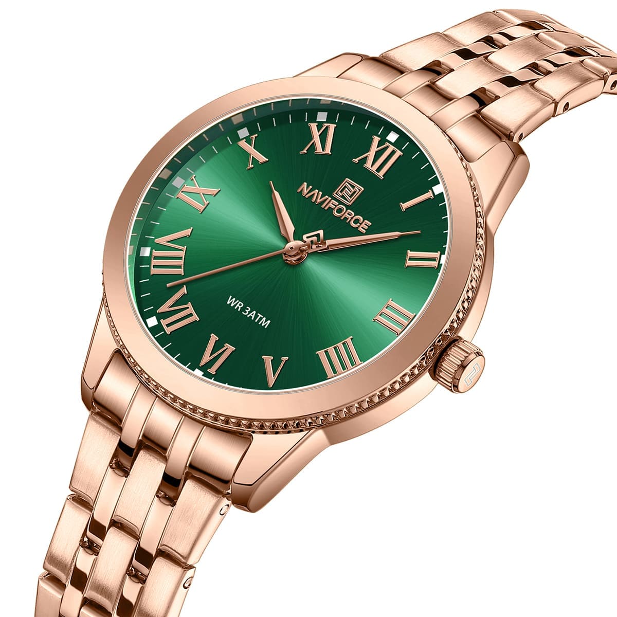 Naviforce Ladies Watch NF5032 RG GN RG | Watches Prime Naviforce Ladies Watch NF5032 RG GN RG | Watches Prime