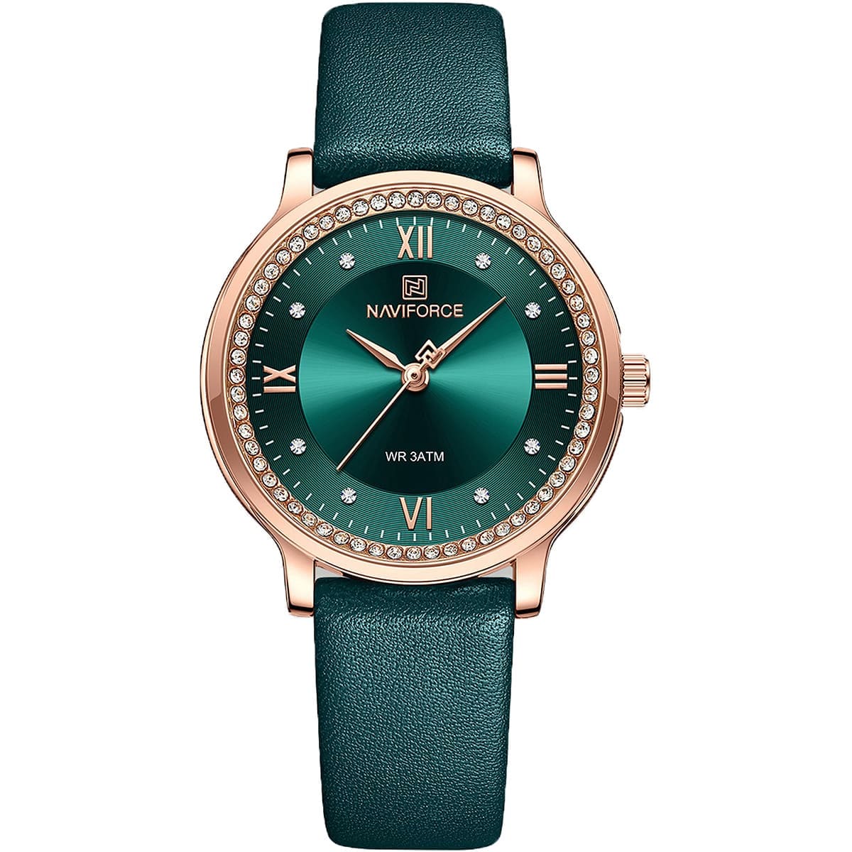 Naviforce Ladies Watch NF5036 RG GN GN | Watches Prime Naviforce Ladies Watch NF5036 RG GN GN | Watches Prime