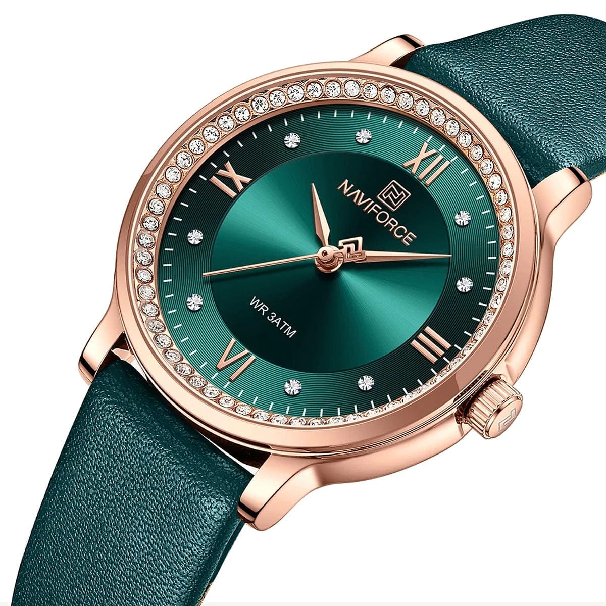 Naviforce Ladies Watch NF5036 RG GN GN | Watches Prime Naviforce Ladies Watch NF5036 RG GN GN | Watches Prime