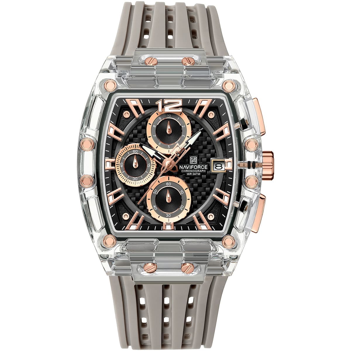 Naviforce Men's Watch NF7105 S RG GY | Watches Prime Naviforce Men's Watch NF7105 S RG GY | Watches Prime
