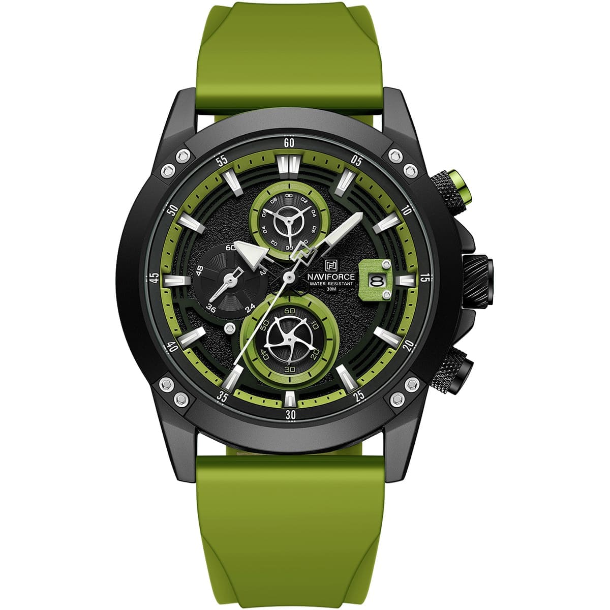 Naviforce Men's Watch NF8033 B GN GN | Watches Prime Naviforce Men's Watch NF8033 B GN GN | Watches Prime