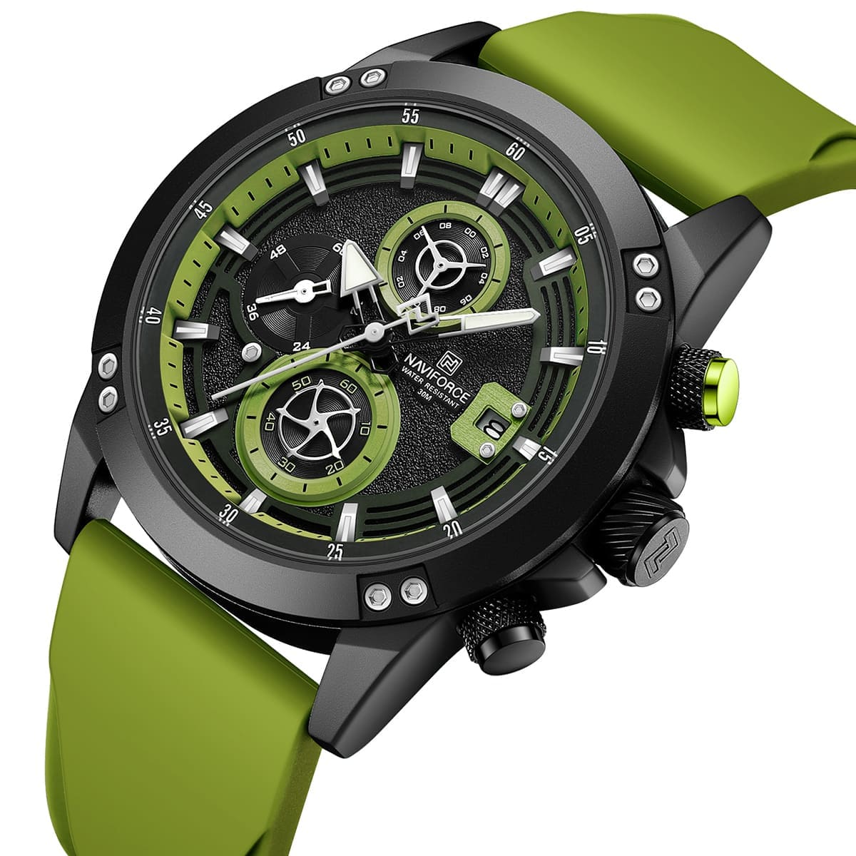 Naviforce Men's Watch NF8033 B GN GN | Watches Prime Naviforce Men's Watch NF8033 B GN GN | Watches Prime