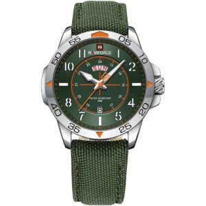 nf9204n s gn gn naviforce watch water resistant 30m men green dial fibers strap quartz battery analog three hand for dream