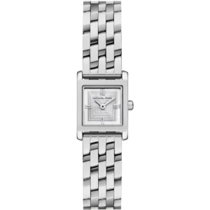 mk4933 michael kors watch women square silver dial stainless steel metal strap quartz battery analog three hand georgie
