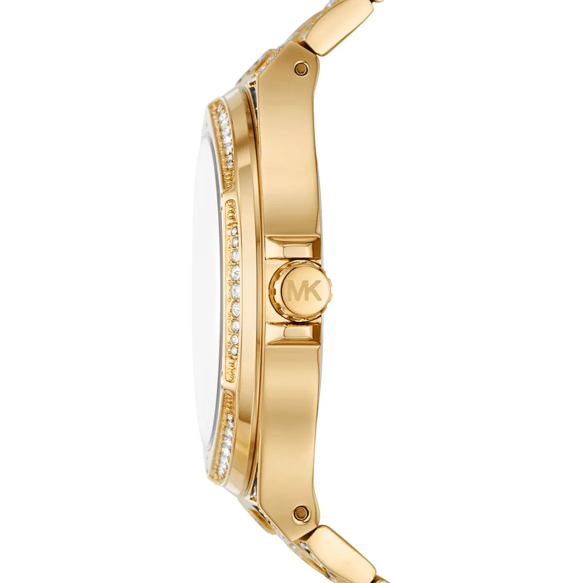 mk7284 michael kors watch women crystals multicolored dial metal stainless steel multi colored strap quartz battery analog three hand lennox 3