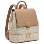 Calvin Klein White Brown Women Backpack | Watches Prime