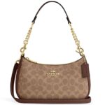 Coach Gold Tan Brown Women Shoulder Bag | Watches Prime