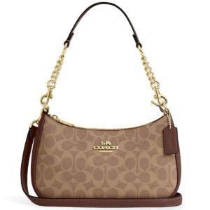 Coach Gold Walnut Black Women Handbag Cv961 | Watches Prime