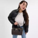Coach Gold Walnut Black Women Handbag Cv961 | Watches Prime