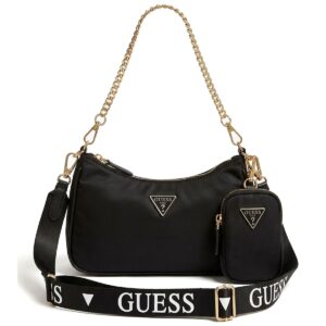 guess black women shoulder bag