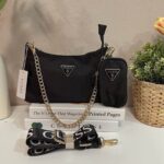 حقيبة كتف نسائية سوداء من جيس Guess | واتشز برايم