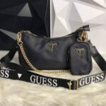 حقيبة كتف نسائية سوداء من جيس Guess | واتشز برايم