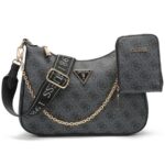 Guess Coal Black Shoulder Bag For Women | Watches Prime