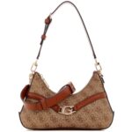 حقيبة نسائية من Guess بشعار جيس لاتيه لون بني | واتشز برايم