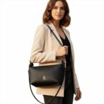 حقيبة كتف نسائية سوداء تومي هيلفيغر Aw0Aw14499 | واتشز برايم