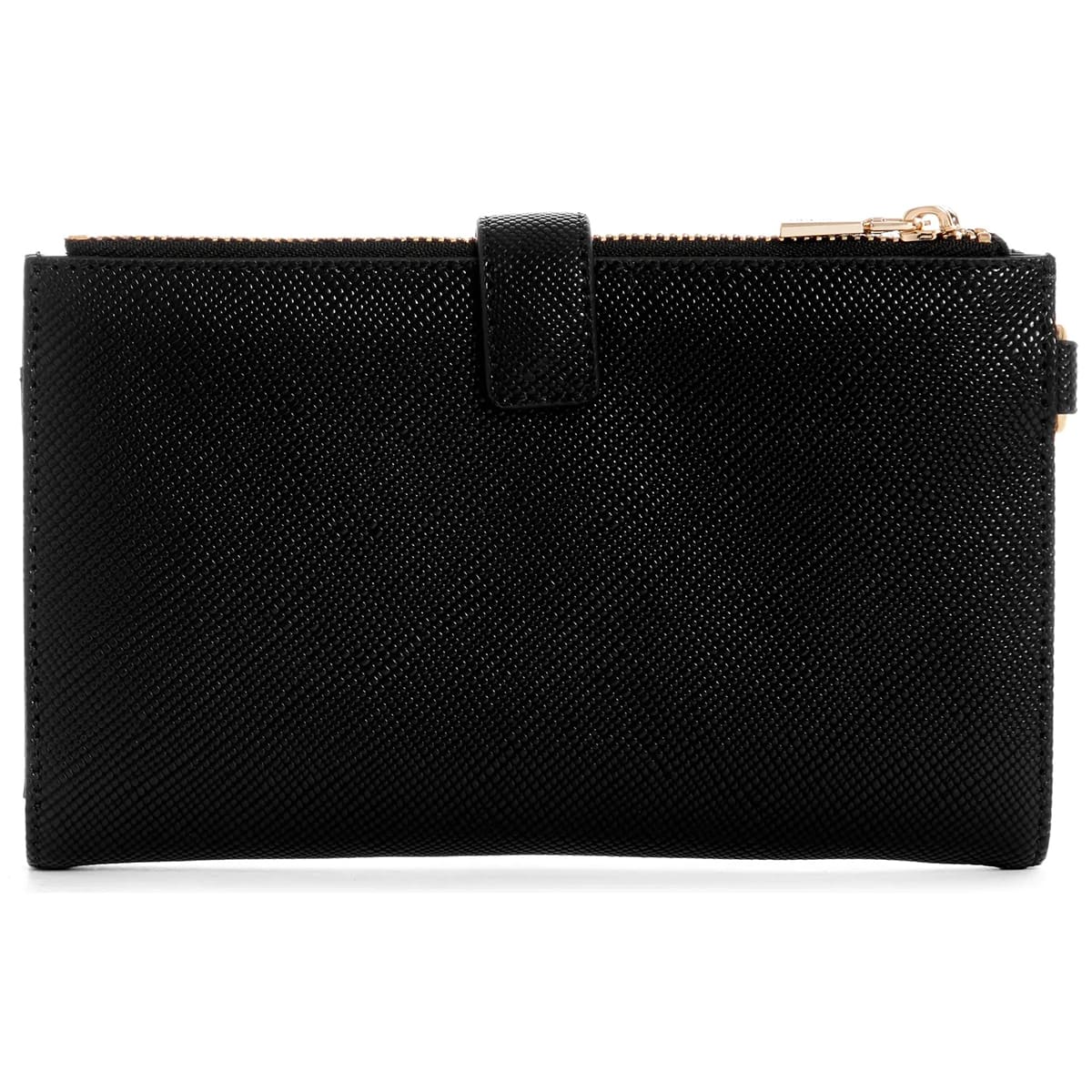 Guess Black Saffiano Leather Women’s Wristlet Wallet Organizer with Gold Hardware | Watches Prime Guess Black Saffiano Leather Women’s Wristlet Wallet Organizer with Gold Hardware | Watches Prime