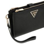 Guess Black Saffiano Leather Women’s Wristlet Wallet Organizer with Gold Hardware | Watches Prime Guess Black Saffiano Leather Women’s Wristlet Wallet Organizer with Gold Hardware | Watches Prime