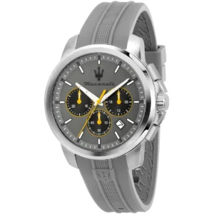 r8871621043 maserati watch men gray dial rubber strap quartz battery analog chronograph successo