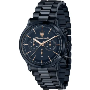 r8873618032 maserati watch men blue dial metal stainless steel strap quartz battery analog chronograph epoca