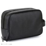 Tommy Hilfiger Black Leather Mens Clutch Bag Gift Box Patterned Logo | Watches Prime