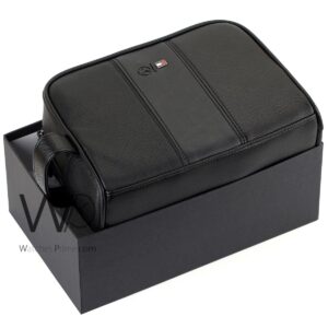 Tommy Hilfiger Black Mens Clutch Leather Bag Gift Box Mercedes Benz Edition | Watches Prime