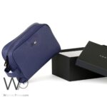 Tommy Hilfiger Blue Mens Clutch Leather Bag Gift Box Mercedes Benz Edition | Watches Prime