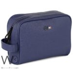 Tommy Hilfiger Blue Mens Clutch Leather Bag Gift Box Mercedes Benz Edition | Watches Prime