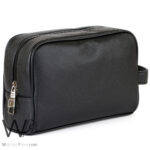 Tommy Hilfiger Leather Mens Clutch Black Bag Gift Box Patterned Logo | Watches Prime