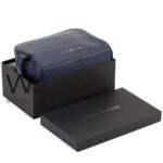 Tommy Hilfiger Navy Blue Leather Mens Clutch Bag Gift Box | Watches Prime