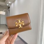Tory Burch Tan Camel Leather Women’s Mini Wallet with Gold Logo | Watches Prime Tory Burch Tan Camel Leather Women’s Mini Wallet with Gold Logo | Watches Prime